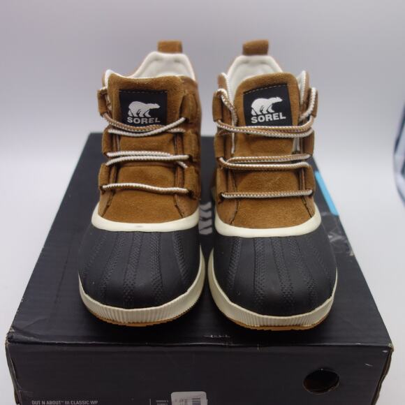 NEW Sorel Women's 5  Out N About III Classic Waterproof Duck Boot Taffy Black - Picture 2 of 9